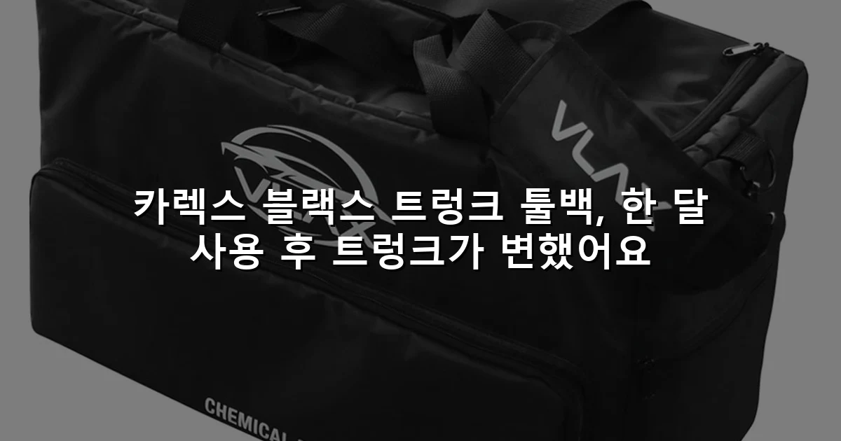 카렉스 블랙스 트렁크 툴백, 한 달 사용 후 트렁크가 변했어요