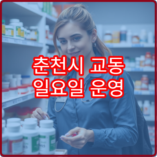 춘천시 교동 일요일 운영 중인 당직 약국 위치 안내