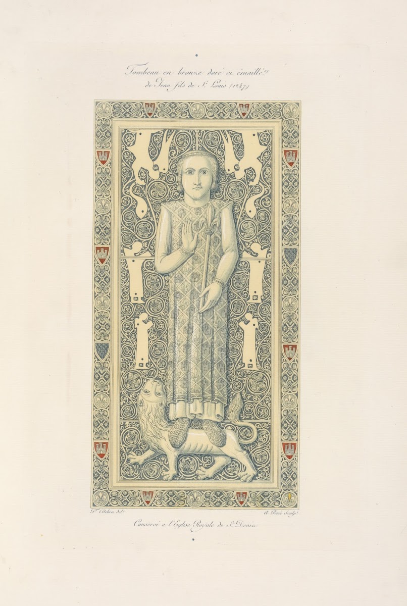 Tombeau en bronze doré et émaillé de Jean fils de St Louis 1247 1839
