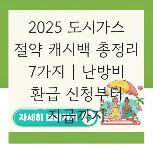 2025 도시가스 절약 캐시백 신청 방법 및 난방비 환급 지급 기준 완벽 정리 대표 이미지