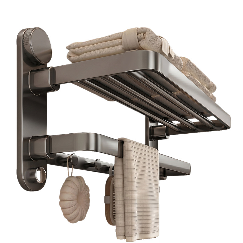 Adhesive towel holder, metal, modern