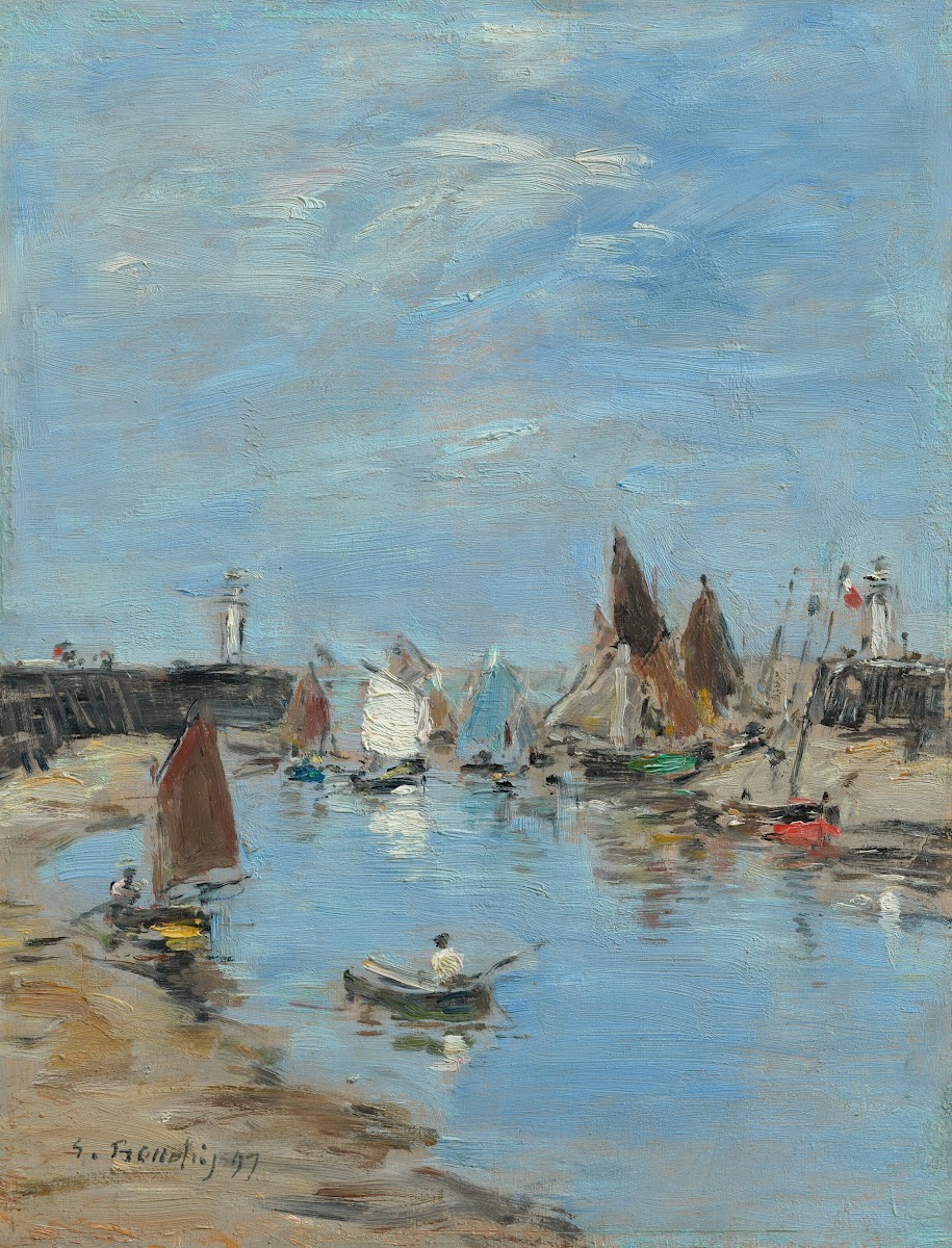 Trouville Les jetées marée basse 1897
