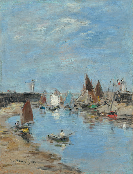 Trouville Les jetées marée basse 1897