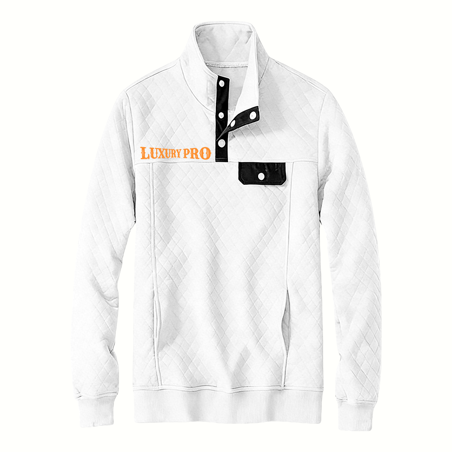 2D Waffle collar buttoned long-sleeved shirt