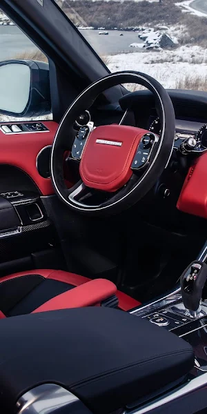 Land Rover, Range Rover, Interior, Car, Red 5K Wallpaper Background