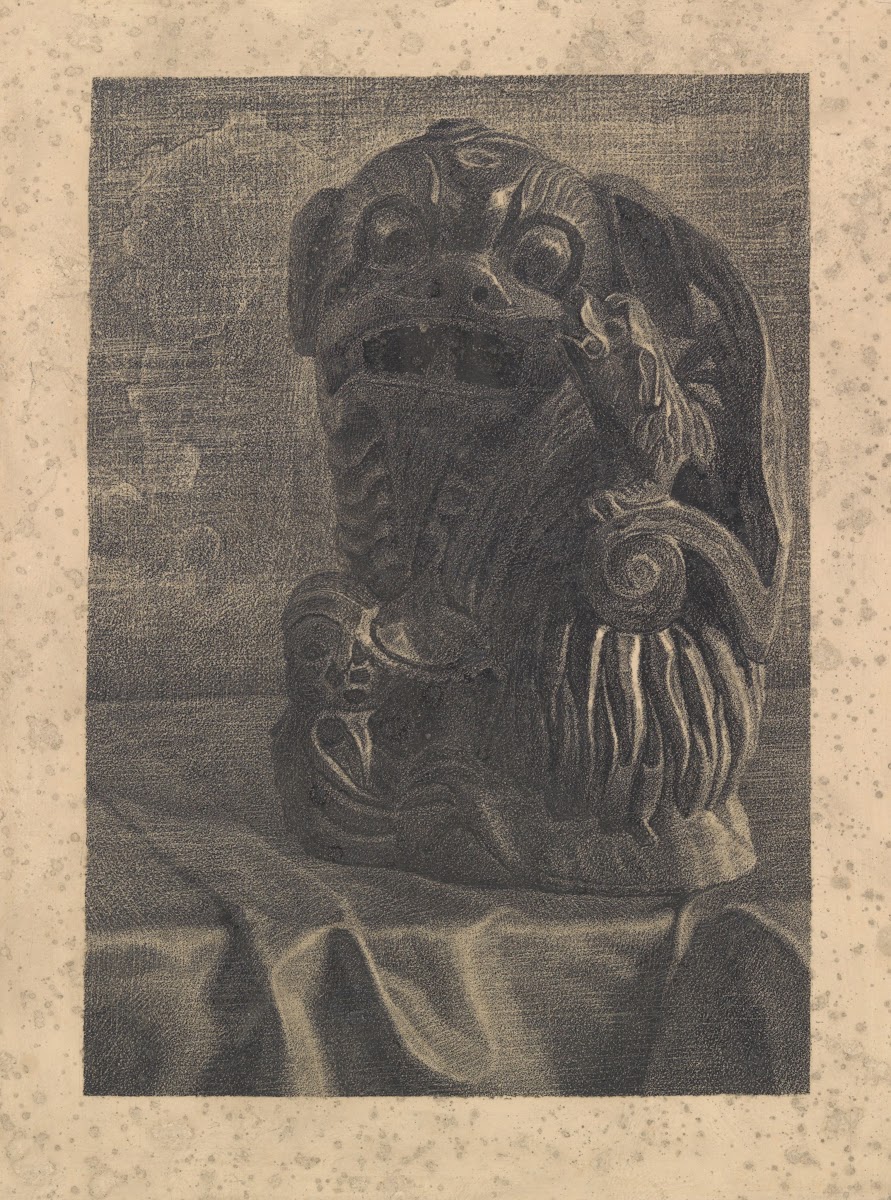 Indonesian sculpture on the table 20th century