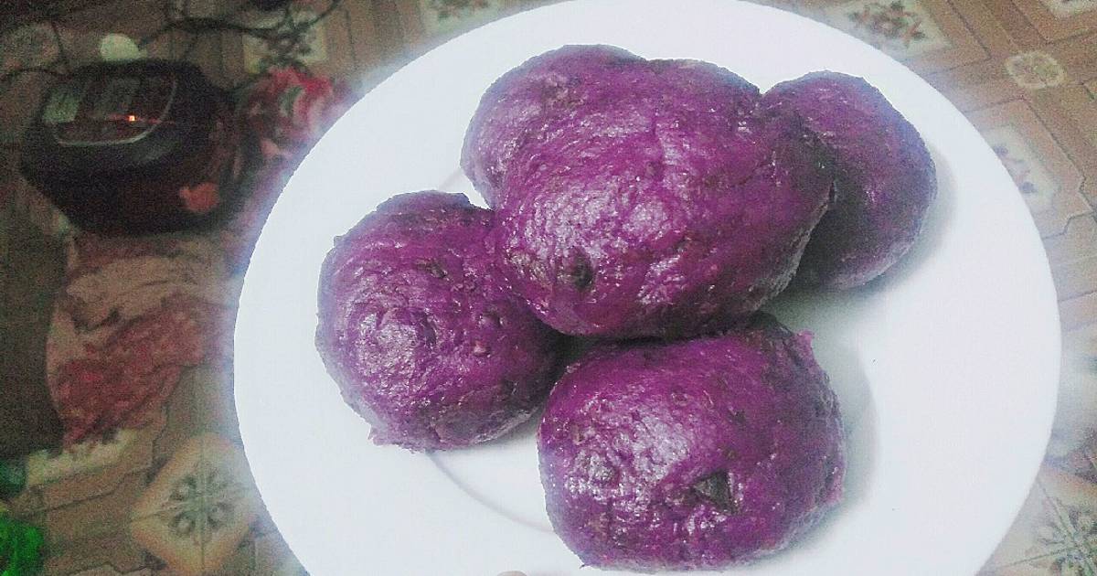 Bánh bao khoai lang tím chay