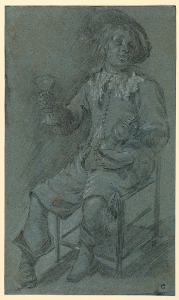 Seated Cavalier with Wine Glass