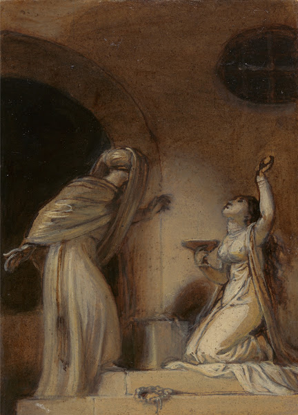 Illustration for an Eastern Romance possibly The Arabian Nights with Kneeling Fe