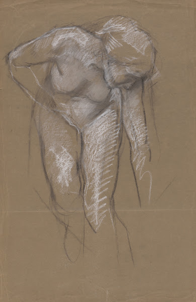 Figure study for The Spirit of Light mural 2001