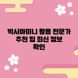 빅시아미니x 추천, 빅시아미니x 활용법, 전문가 가이드, 초보자 가이드, 장기 이점