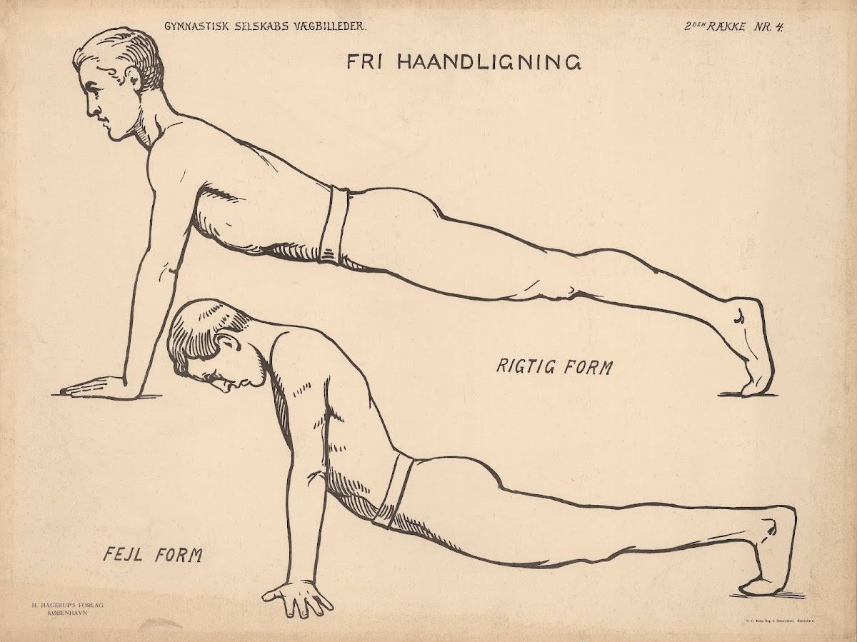 Stoop falling position Right form Wrong form Fri håndligning 1906