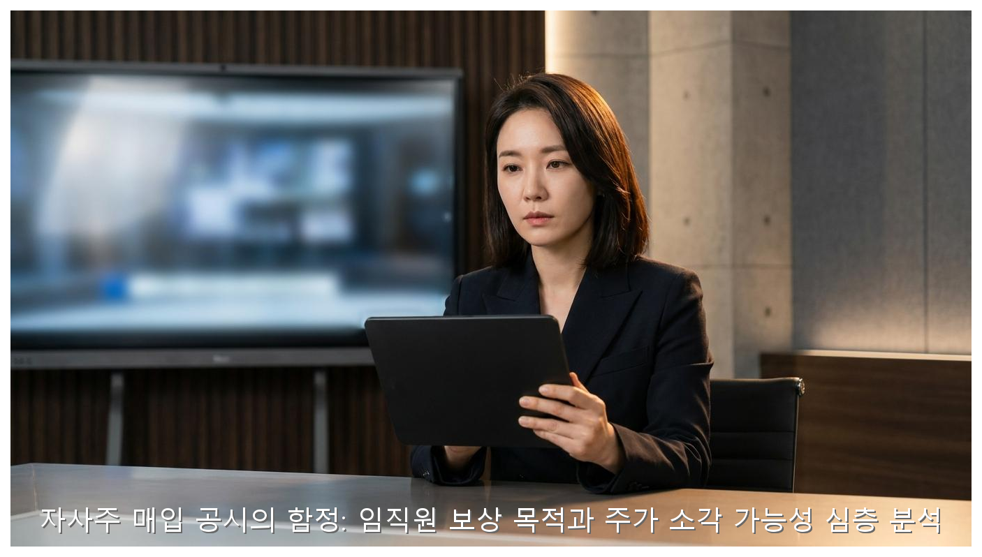 자사주 매입 공시 분석: 임직원 보상 목적과 주가 영향 핵심 안내 및 분석 인포그래픽 (5)