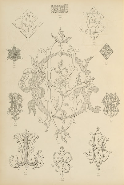 Album de chiffres  monogrammes couronnes de noblesse francaises et etrangeres Pl