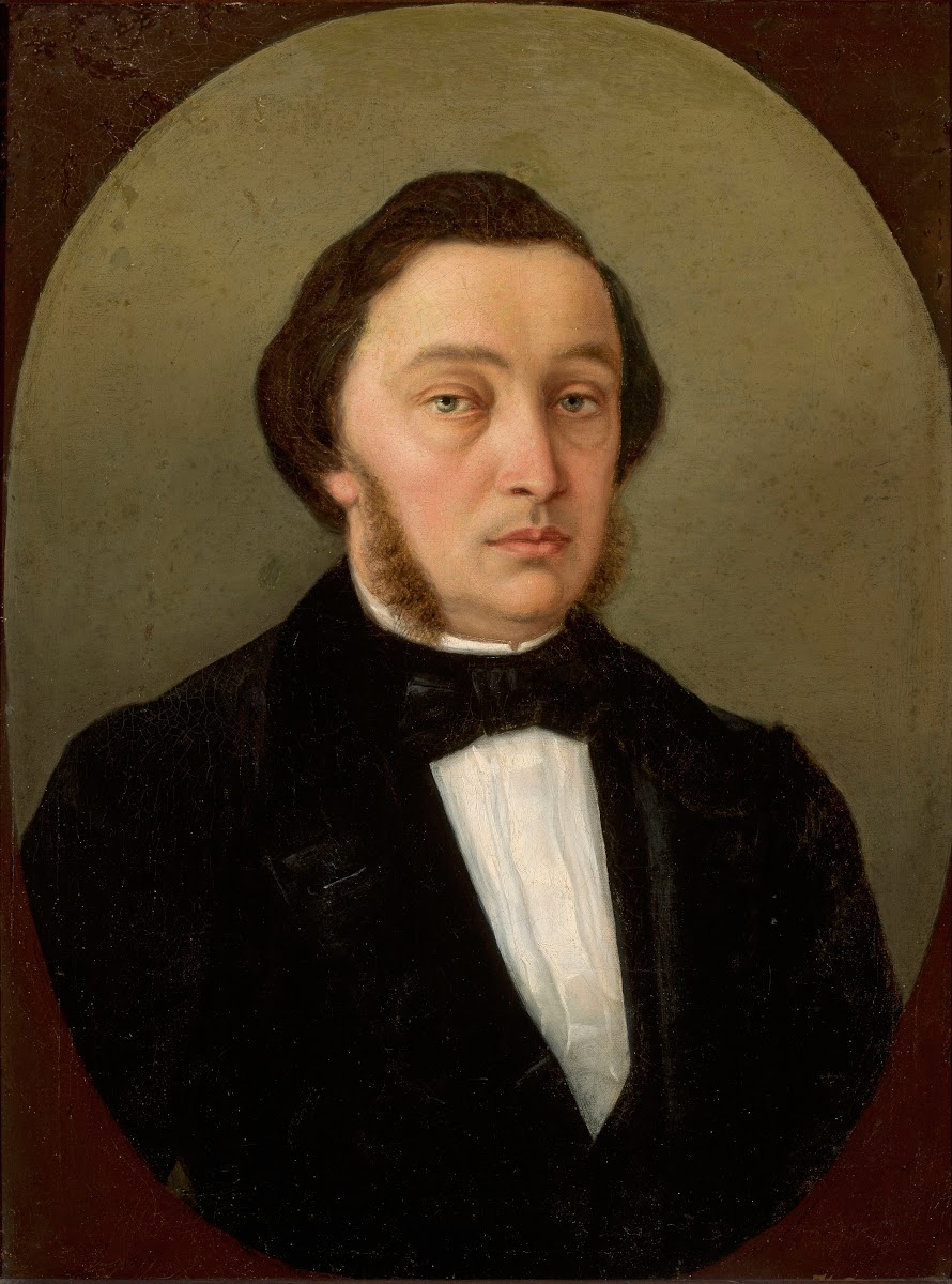 Portrait of a man with side whiskers