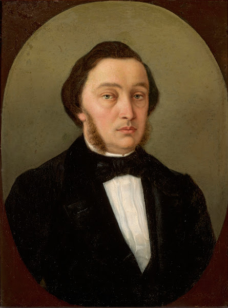 Portrait of a man with side whiskers