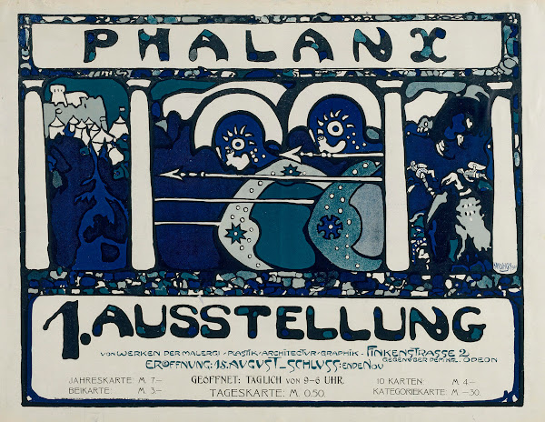 Plakat für die erste Ausstellung der Phalanx 1901