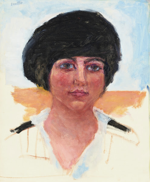 Tête de femme toque noire Mme Lucienne Dupuy de Frenelle étude circa 1917