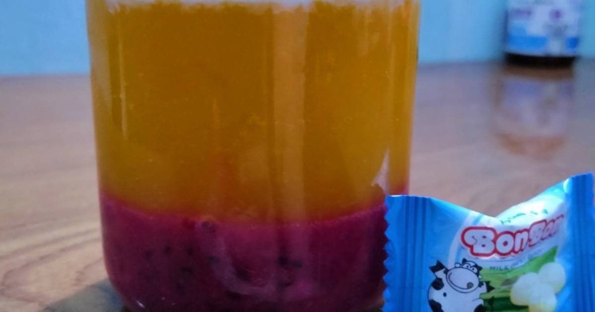 Pudding 3 color (Red dragon fruit, mango, oat)