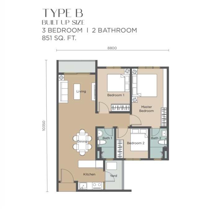 Riverville Residences 2 戶型圖
