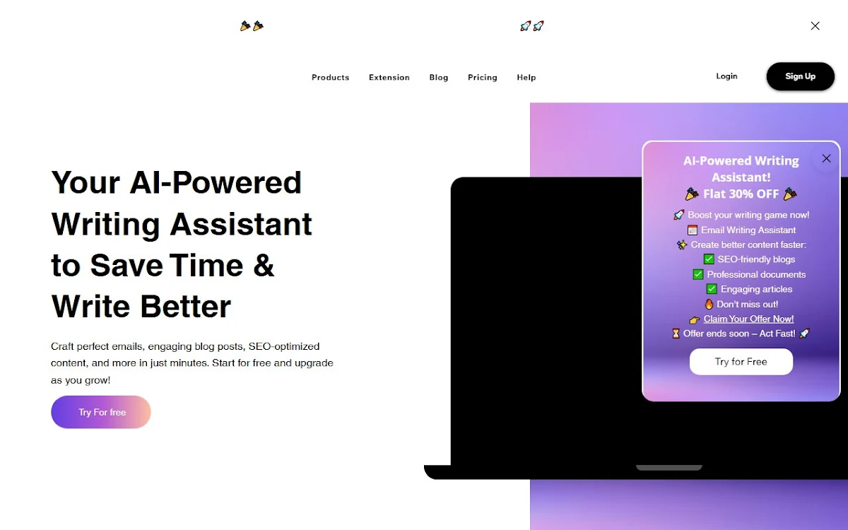 Captura de ScriboWriter AI