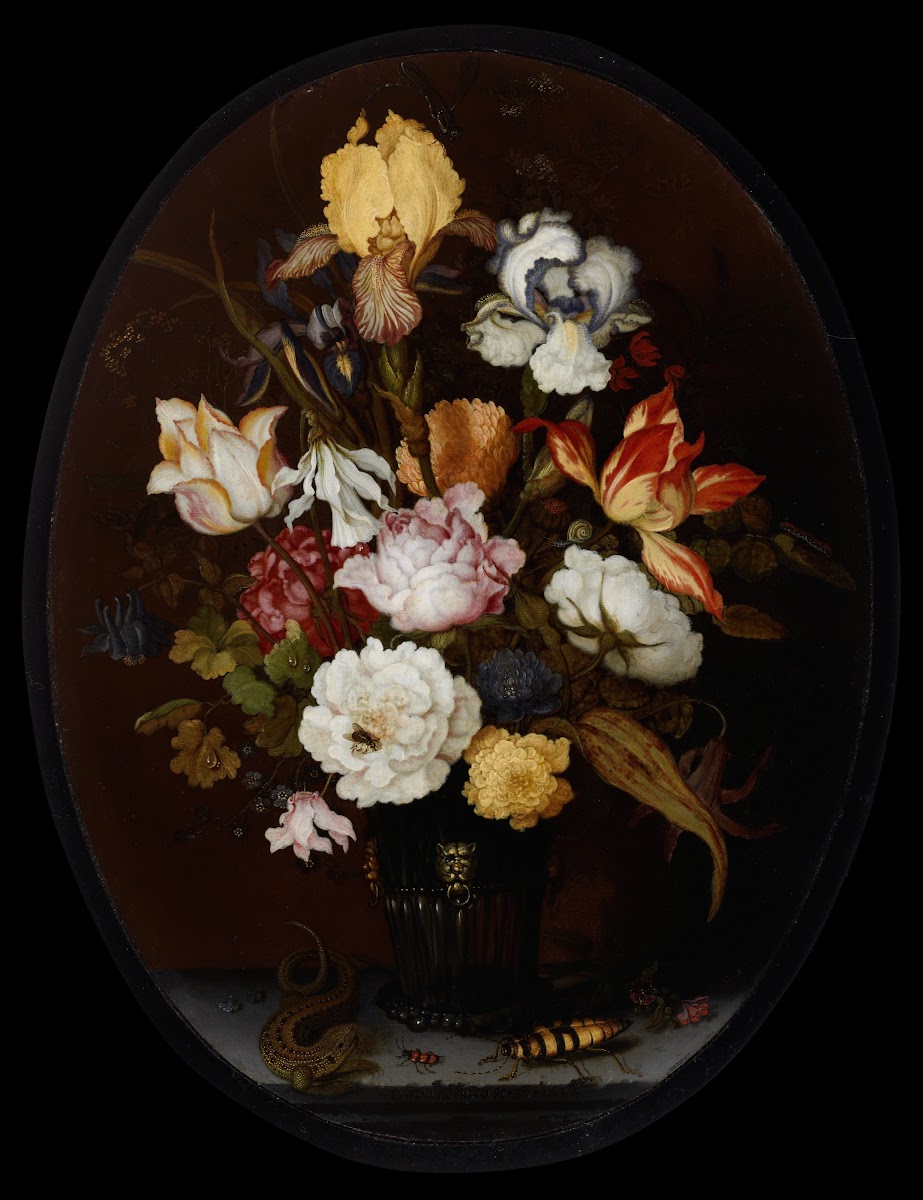 Still Life of Flowers in a Glass Vase 1624
