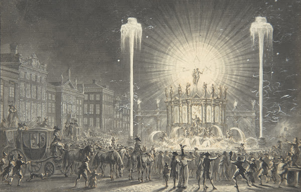 City Square with Fireworks ca 1796