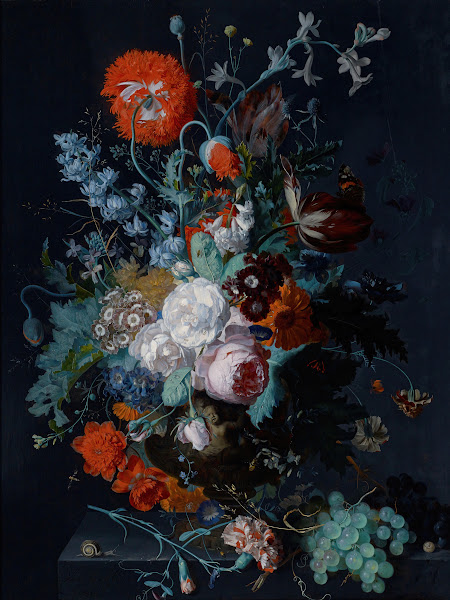 Still Life of Flowers and Fruit circa 1716