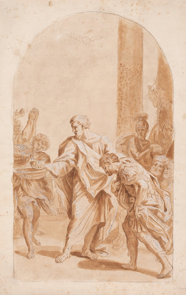 S Peter døber Centurion Cornelius Apostelhist 1047 48 1671  1738
