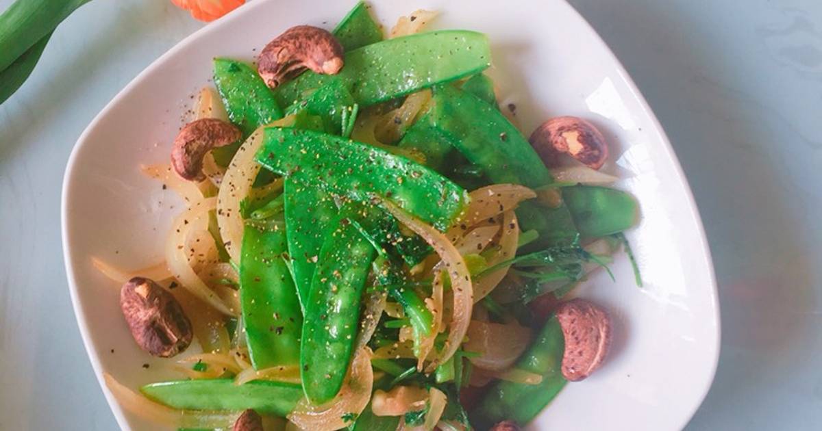 Đậu Hà Lan kèm hạt điều