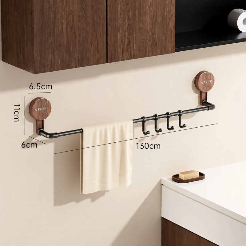 Suction cup towel holder, dual-layer, without drilling