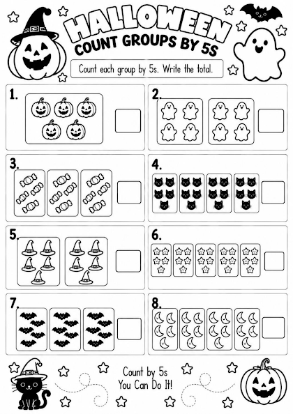 HALLOWEEN COUNT GROUPS BY 5S