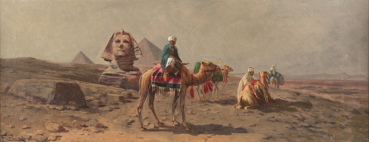 Nocturnal rest at the pyramids of Gizeh
