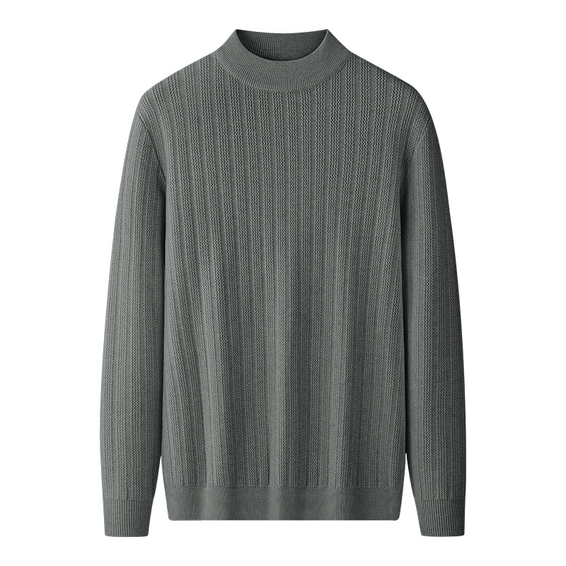 Herren-Strickpullover mit Stehkragen
