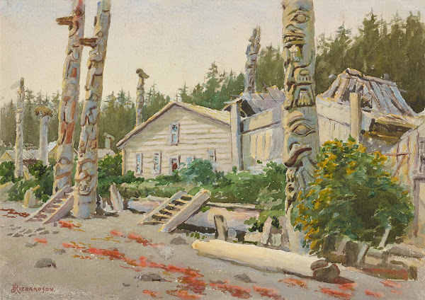 Beach in Front of Chiefs House 19th century