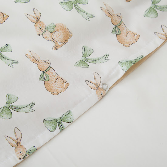 Children's changeable bedding set 4 el Twins Satin Limited Rabbit green 