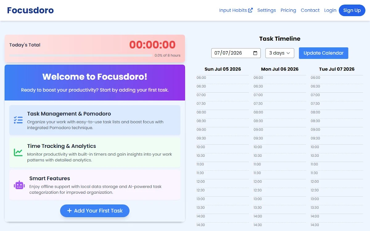 Captura de FocusDoro
