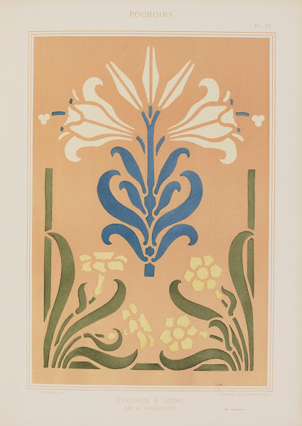 Fleuron  Coins Lis  Jonquilles 1898
