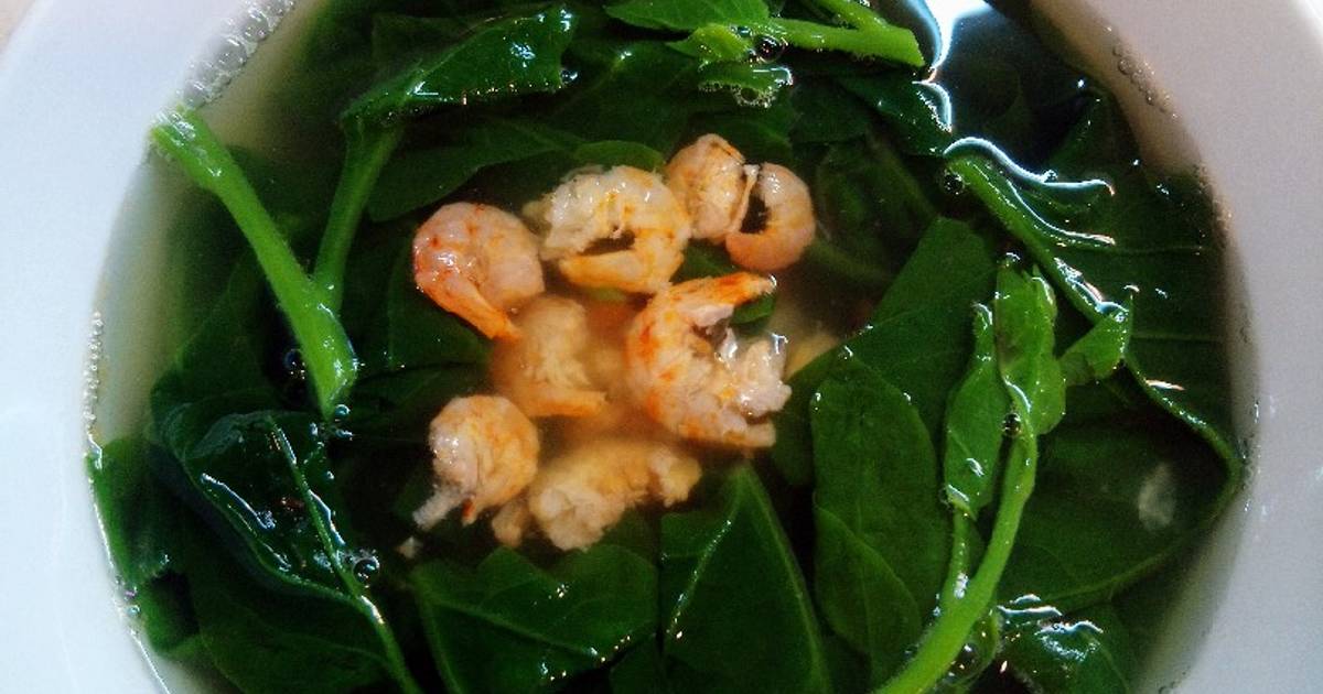 Canh mồng tơi nấu tôm khô