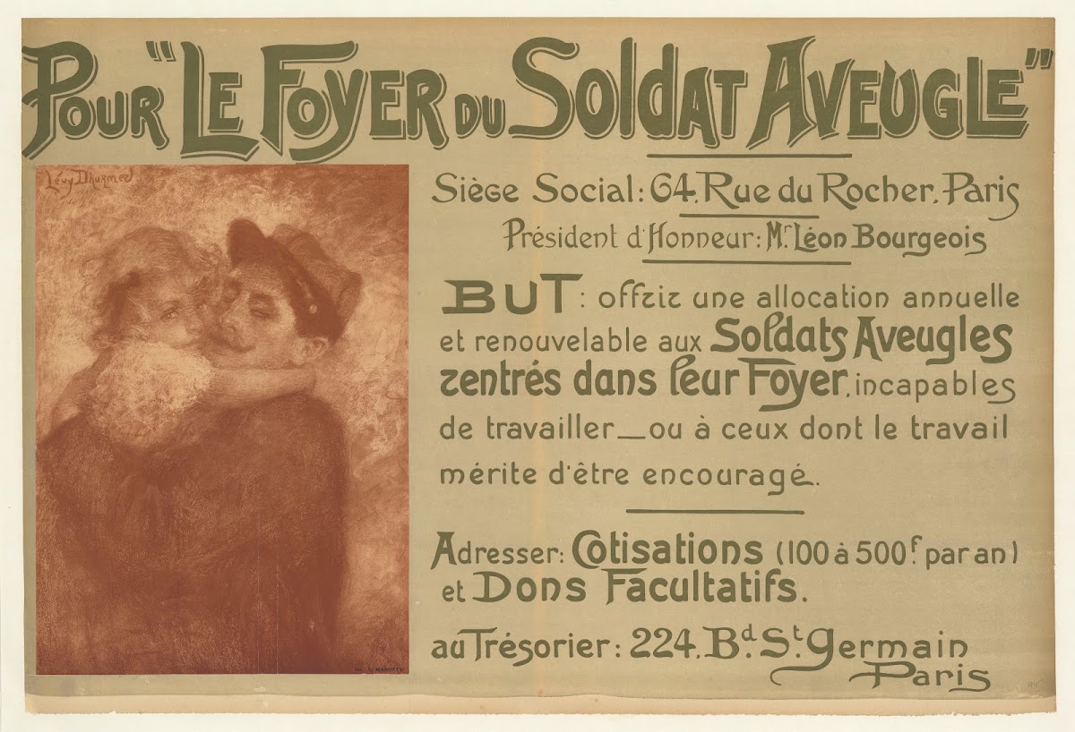 Pour le Foyer du soldat aveugle 1916