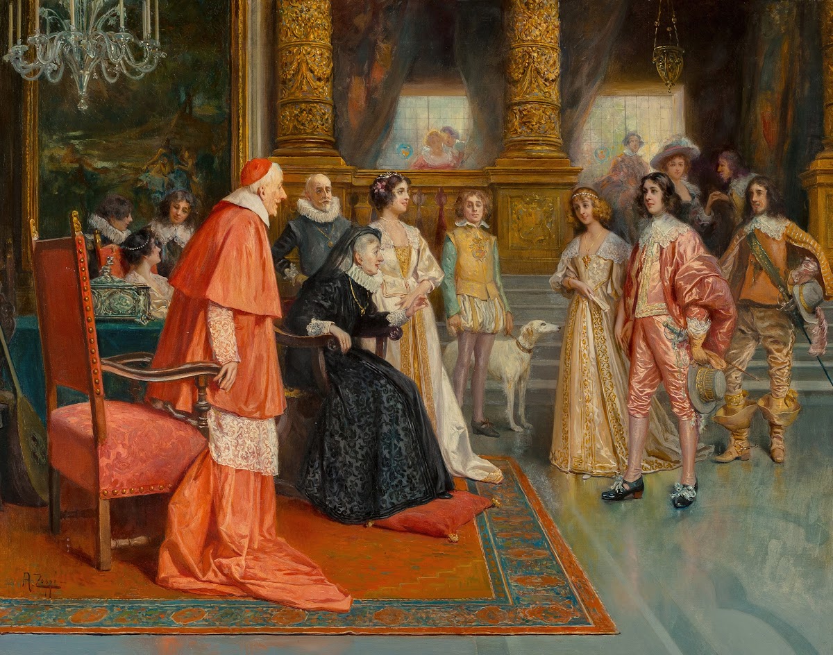 Meeting of William II of Orange and Mary Stuart Princess Royal with Marie de Med