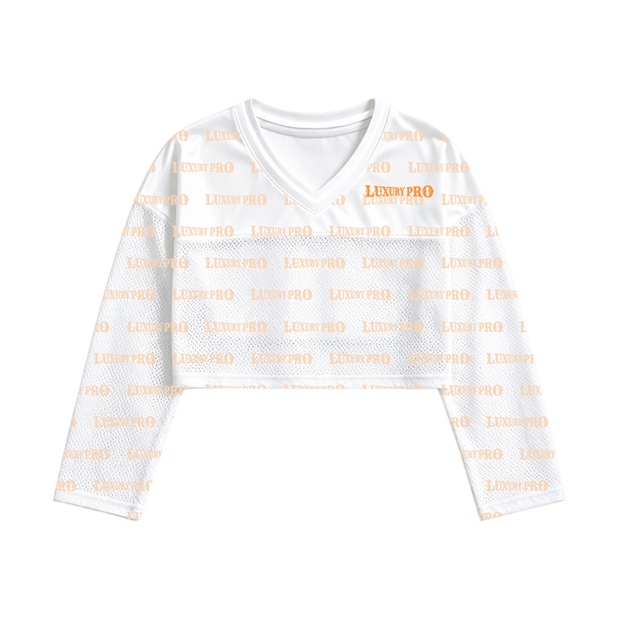 AOP FDM Color Block Cropped Long Sleeve