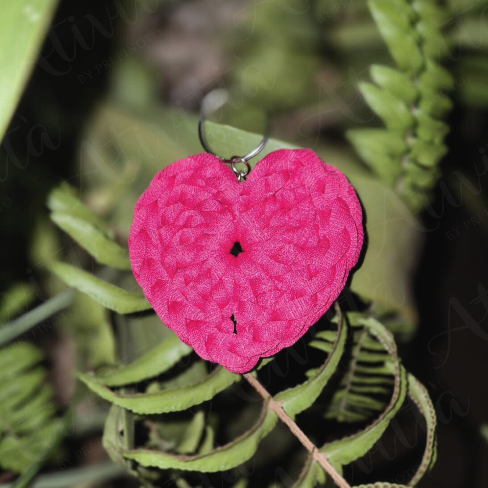 Chaveiro Coração em Crochê