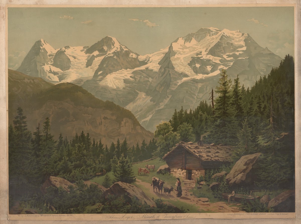Eiger Mönch og Jungfrau 1891