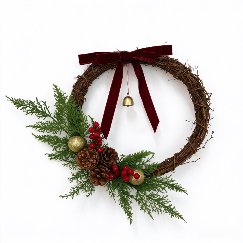 Weihnachtskranz aus Rattan, 15/30 cm