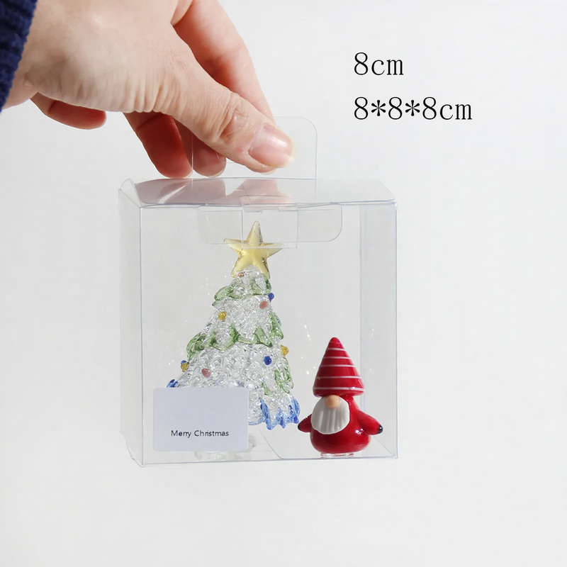 Glass Christmas tree, 8.5 cm, handmade decoration
