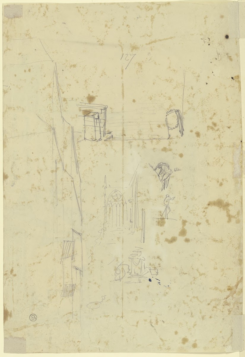 Architektur  und figürliche Skizzen