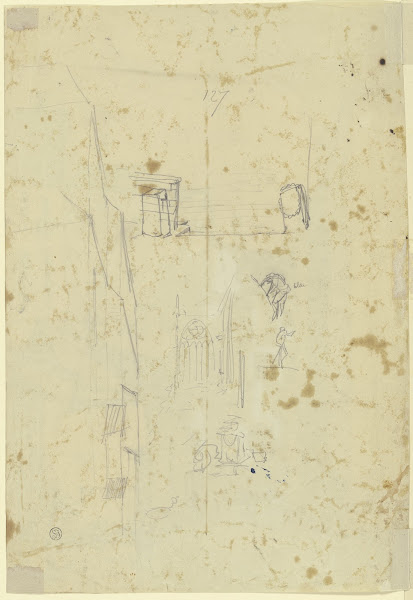 Architektur  und figürliche Skizzen