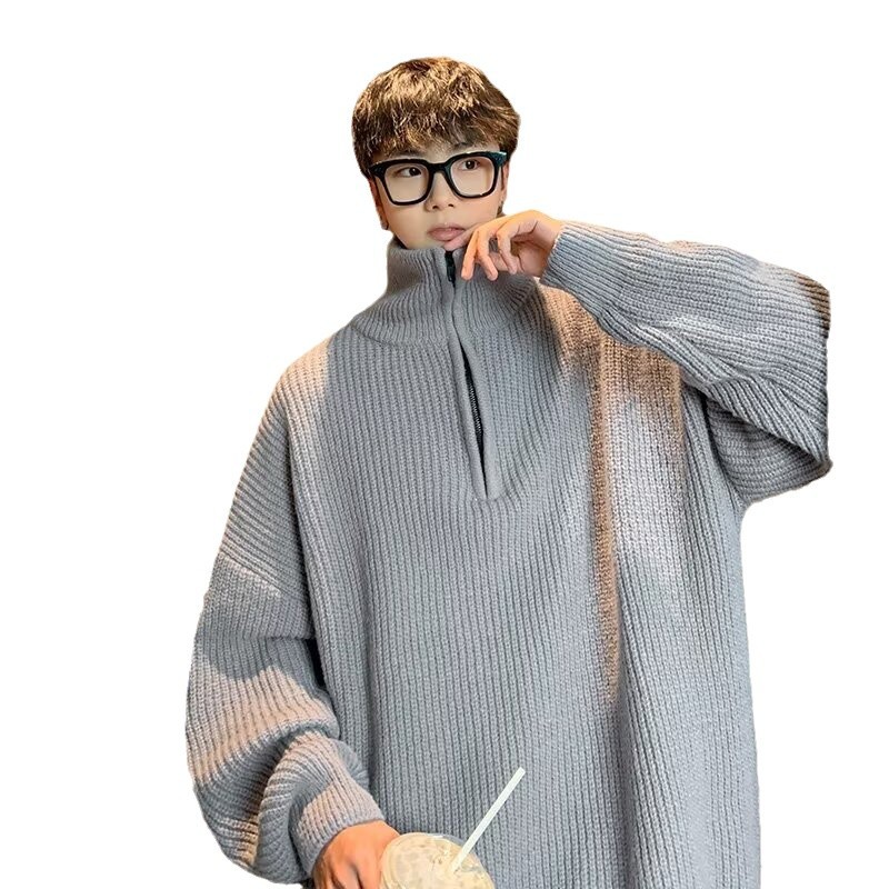 Herren-Strickpullover mit Reißverschluss