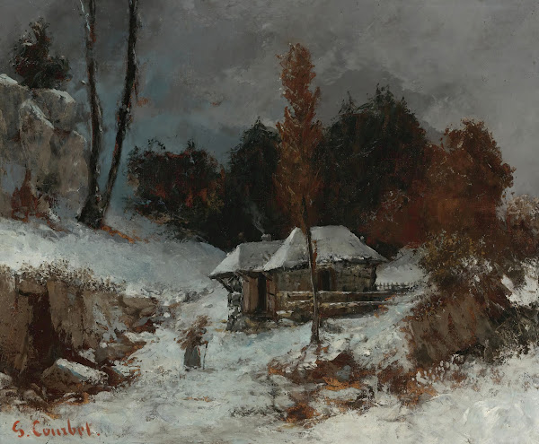 Porteuse De Fagots Dans Un Paysage De Neige